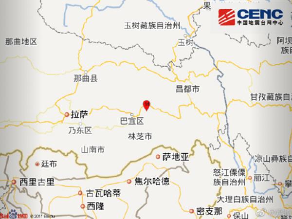 > 正文据中国地震台网测定,北京时间2017年12月20日4时8分在西藏林芝