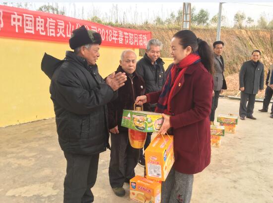 宣传部部长,副县长黄春柳率领由县委宣传部和中国电信灵山分公司组成
