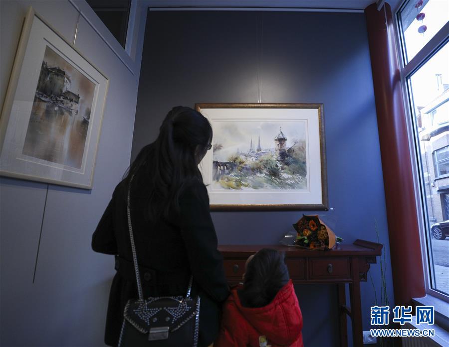 中国旅比画家曹培安在布鲁塞尔举行美术展