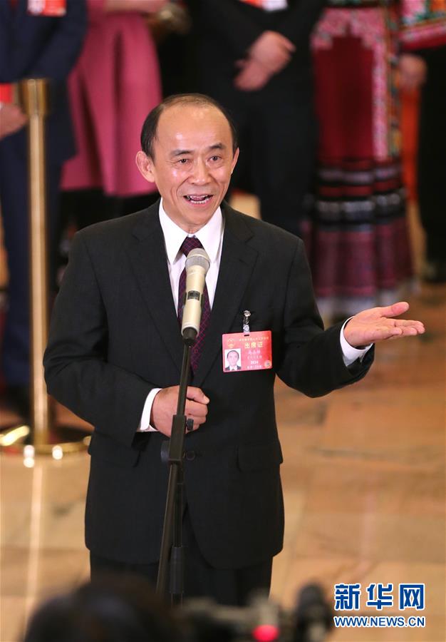 全国人大代表接受采访 (3)