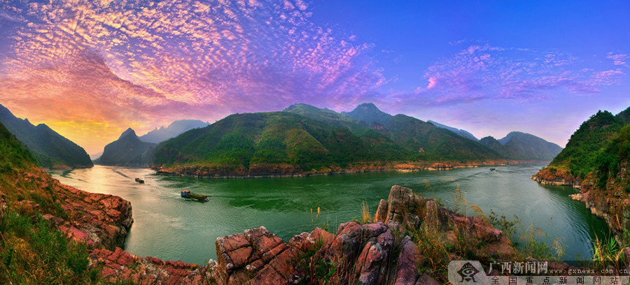 高清广西贵港人杰地灵风景独具特色