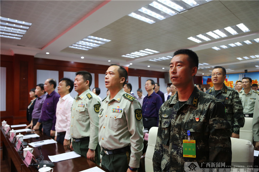 武警钦州支队开展"不忘初心,牢记使命"党日活动-广西新闻图集