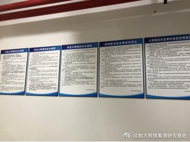 完善的规章制度,包括保证大熊猫安全,工作人员和参观者安全,饲养管理