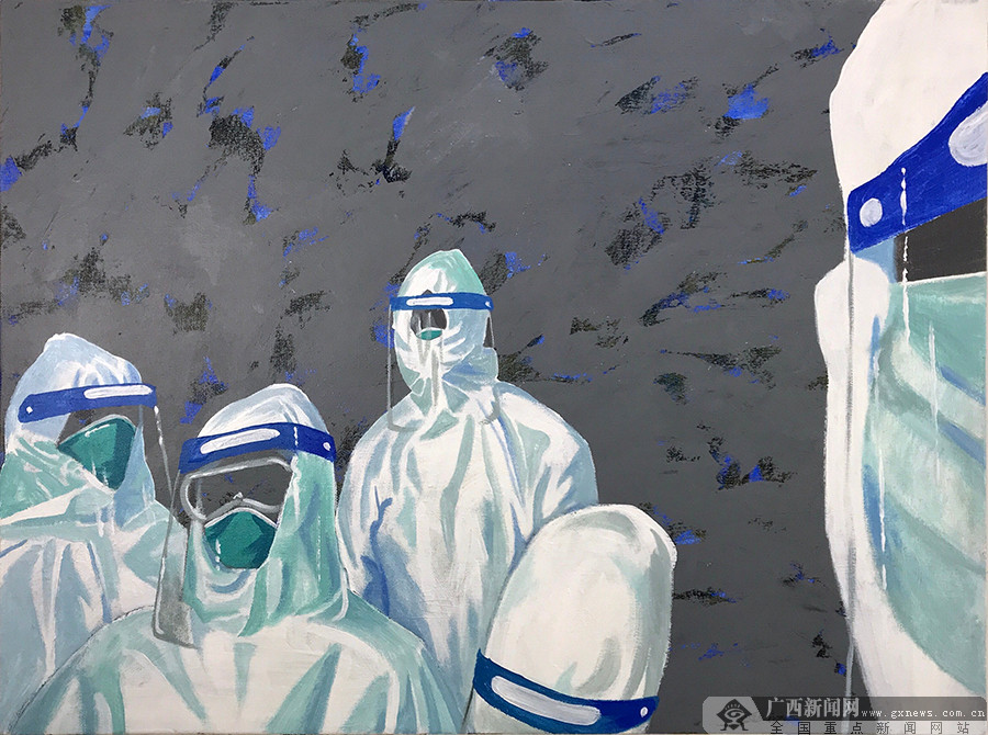 油画《战士 ii》