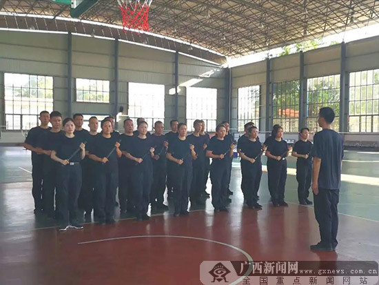 警体技能训练中黎塘监狱供图