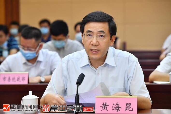 黄海昆在玉林分会场作经验发言