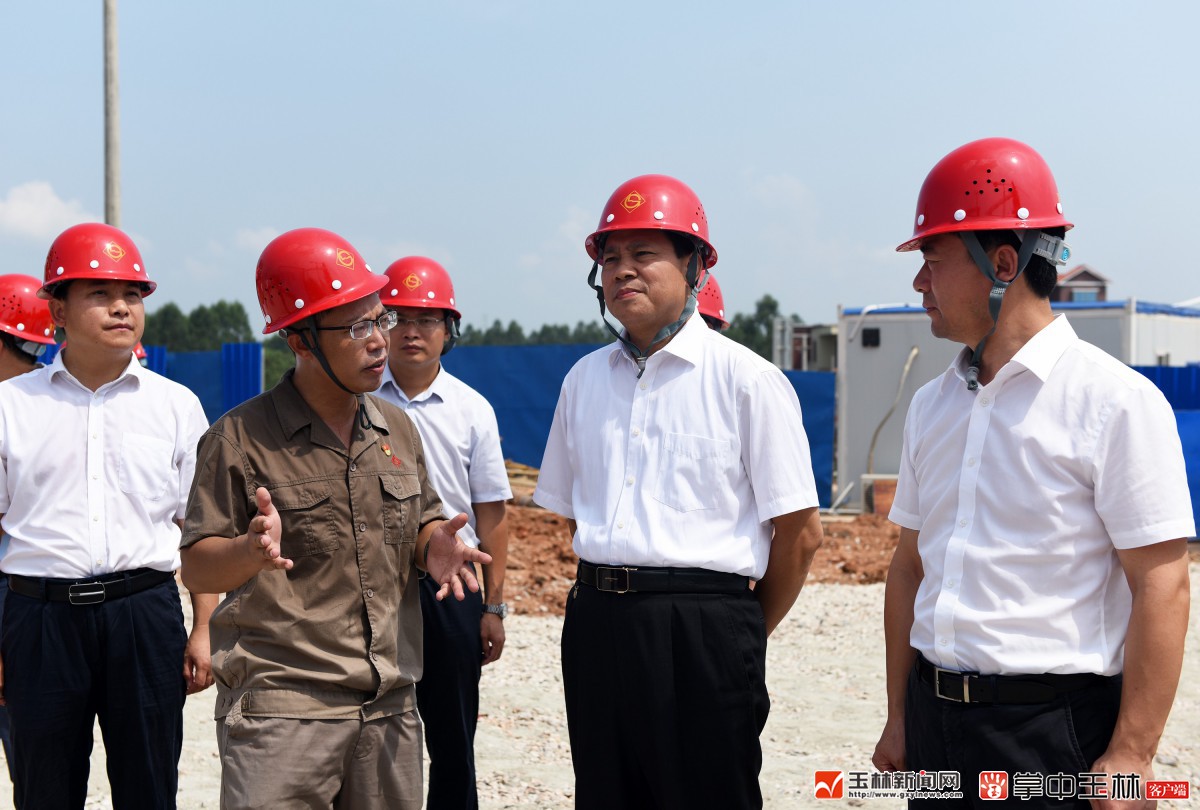 黄世勇在市委书记黄海昆陪同下在玉林龙潭产业园区70万吨锂电新能源