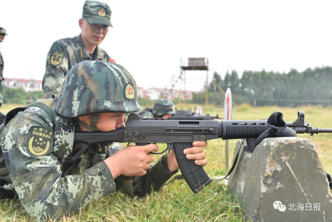 练兵场上的超燃橄榄绿,这是北海武警!