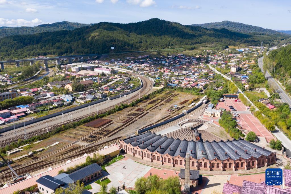 黑龙江省海林市横道河子镇一角(9月15日摄,无人机照片).