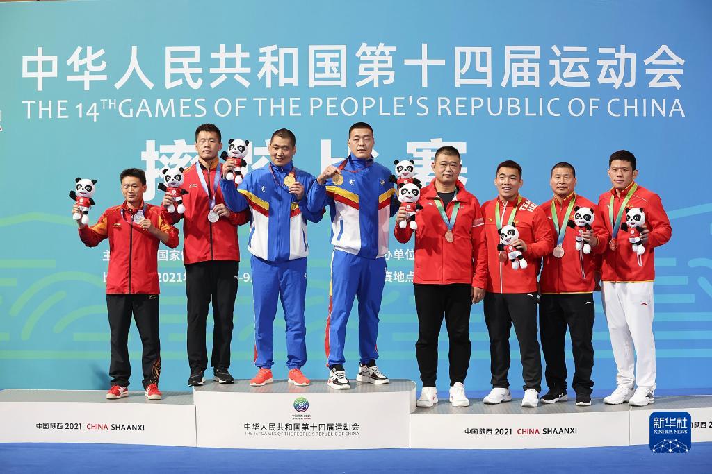 全运会-摔跤男子古典式97公斤级决赛:辽宁队选手刘焱夺冠